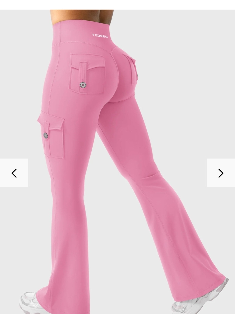 NWOT Yeoreo Hedda 32" CoreFlex Flared Leggings- Pink - Picture 6 of 7